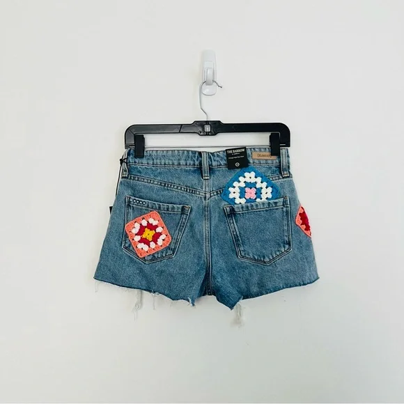 Blank NYC Wildest Rhythm Patchwork Shorts NWT - Picture 12 of 16
